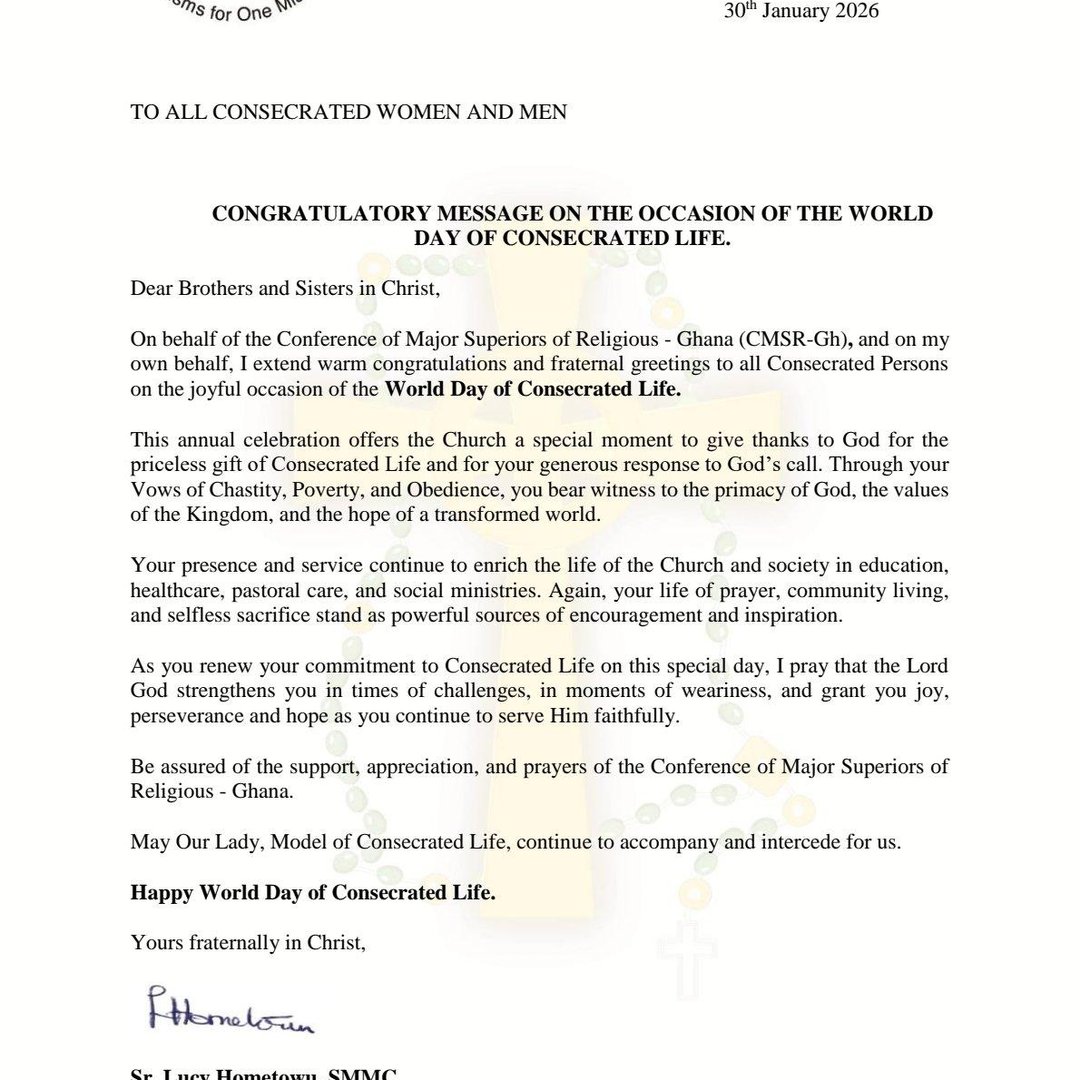 WORLD DAY OF CONSECRATED LIFE 2026